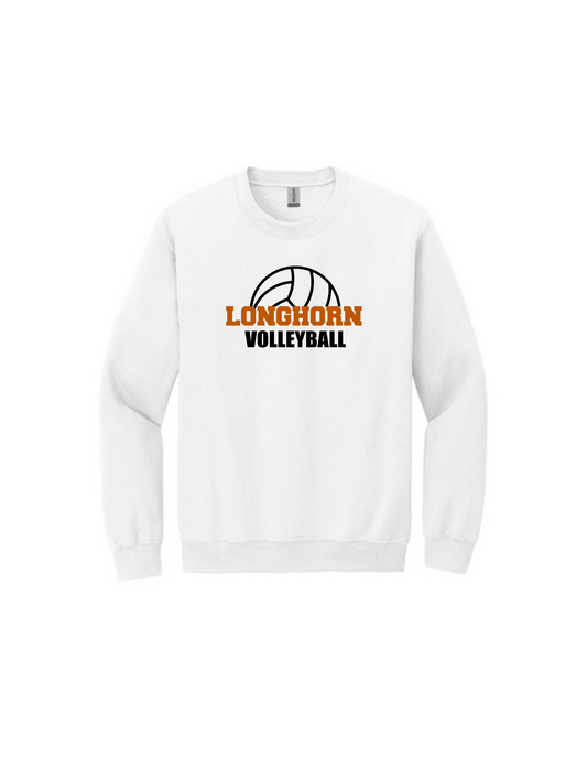 Dobie HS Volleyball- Longhorn Volleyball Crewneck Sweatshirt