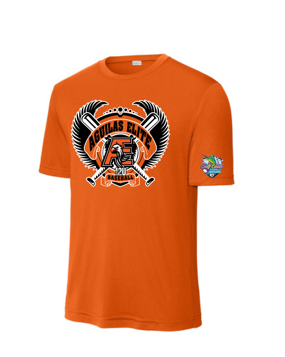 Aguilas Elite-Wings Gulf Coast WS Performance Tee- Orange
