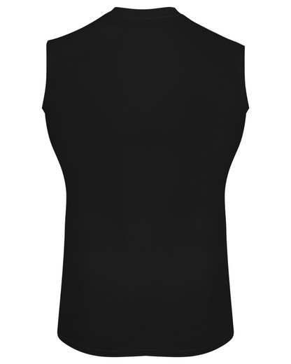 Pearland Powerlifting- Sleeveless Compression Tee- Black