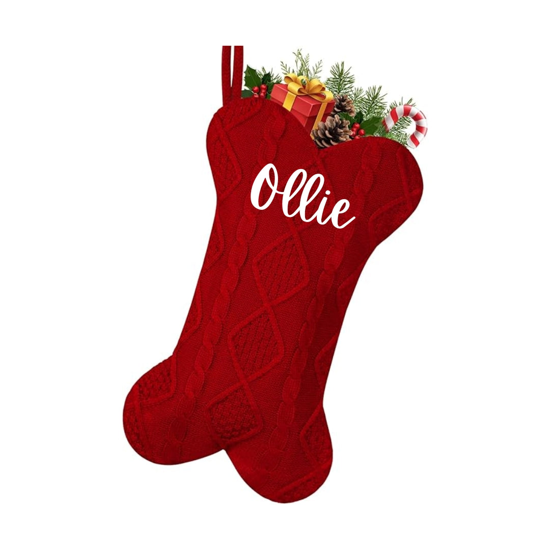 Gift - Embroidered Dog Christmas Stocking