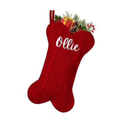 Gift - Embroidered Dog Christmas Stocking