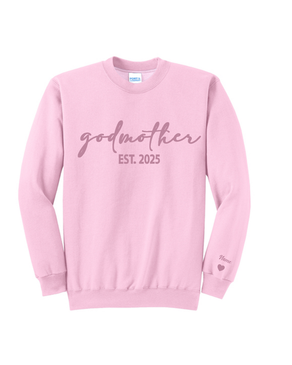 Mother's Day- Embroidered Godmother Sweatshirt