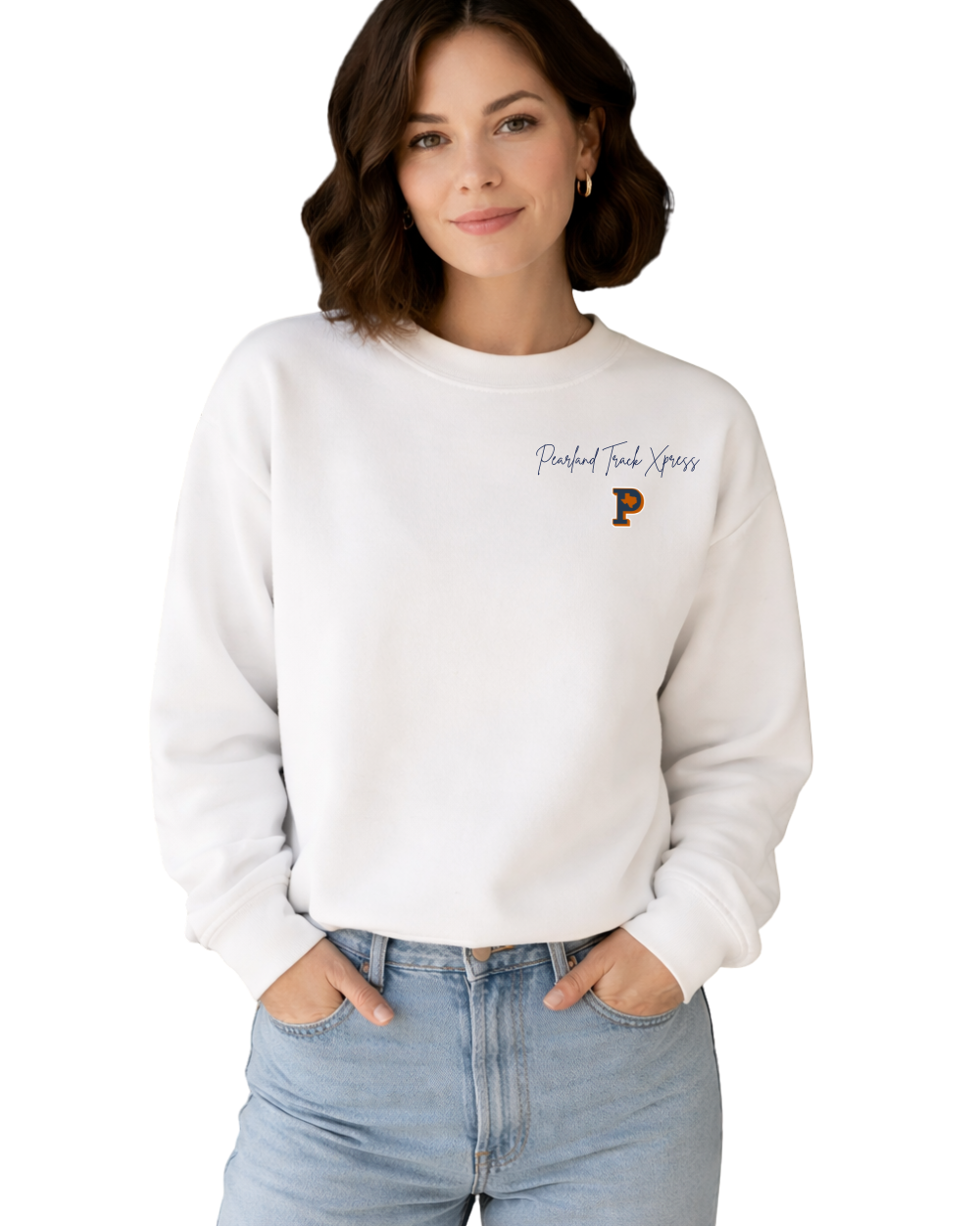 PTX- Pearland Track Xpress Oversized print Crewneck