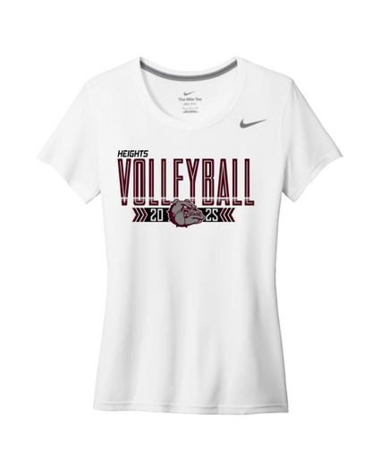 Heights Volleyball- Nike Legend Ladies Performance Tee- White