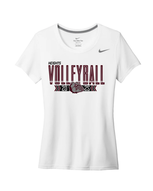 Heights Volleyball- Nike Legend Ladies Performance Tee- White