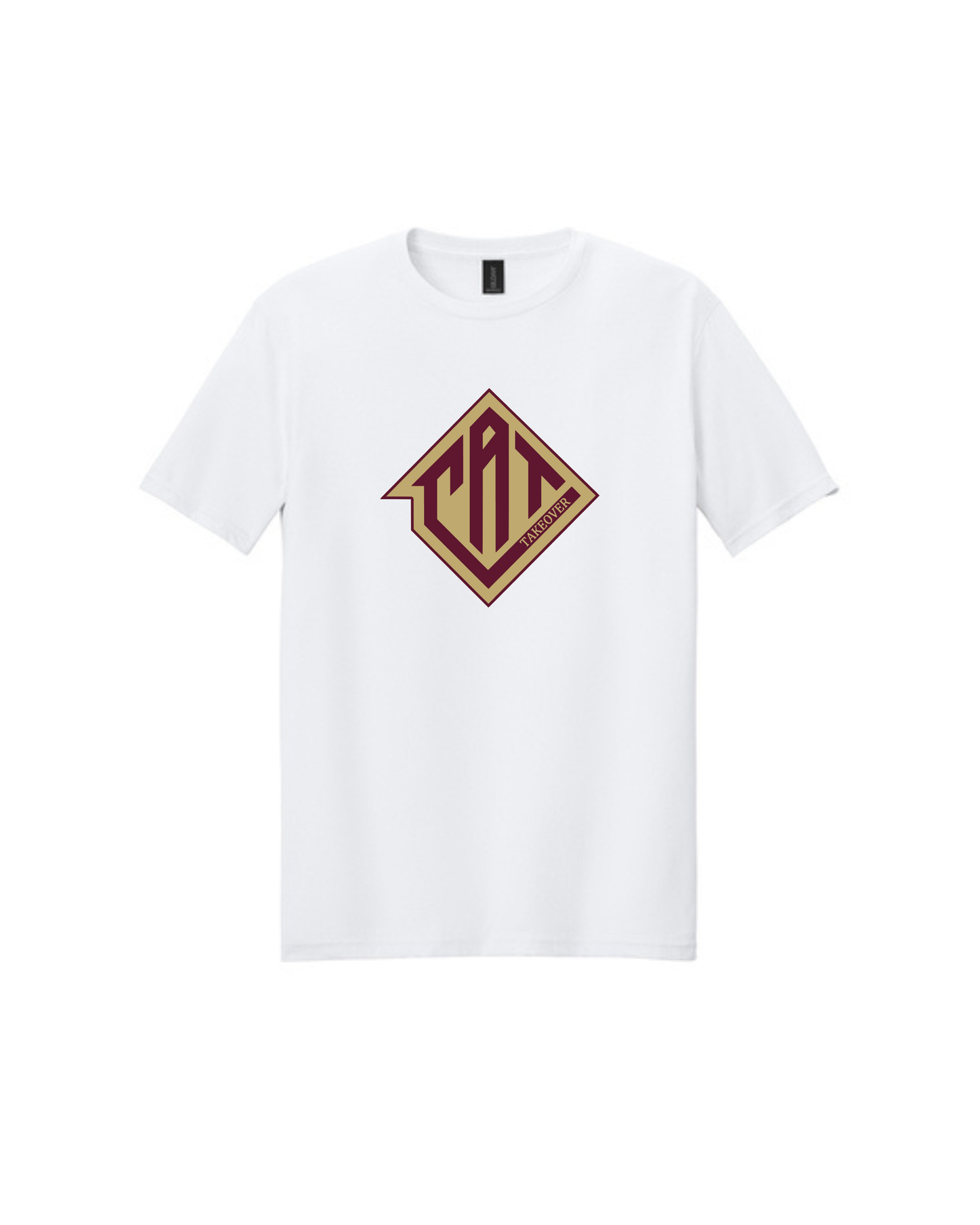 Cat Takeover - CAT Gold & Maroon Logo Cotton Tee Shirt