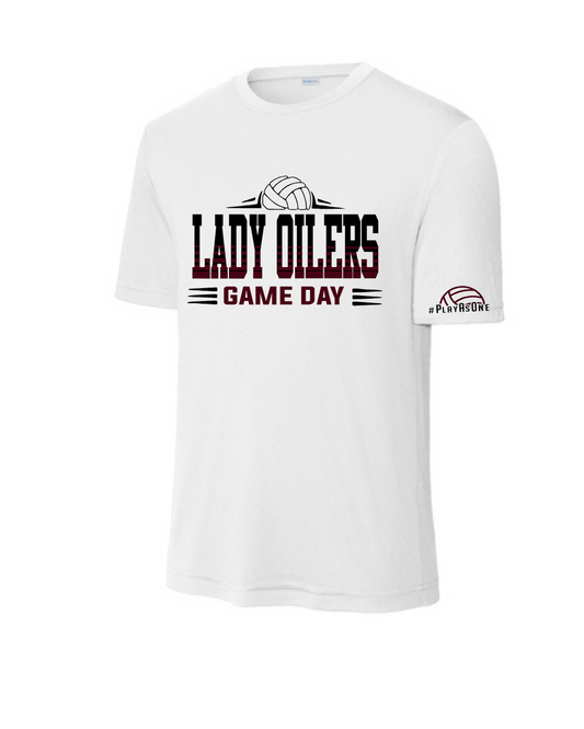 PHS Volleyball- Lady Oilers Gameday Performance Tee- White
