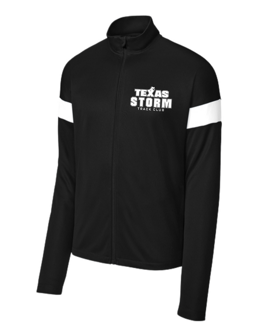 Texas Storm- Embroidered  Warm Up Jacket- Black/White