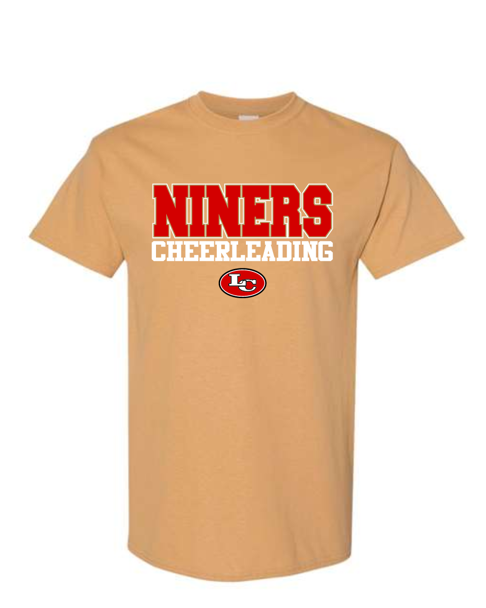 League City 49ers- Niners Cheer Cotton Blend Tee- Vegas Gold