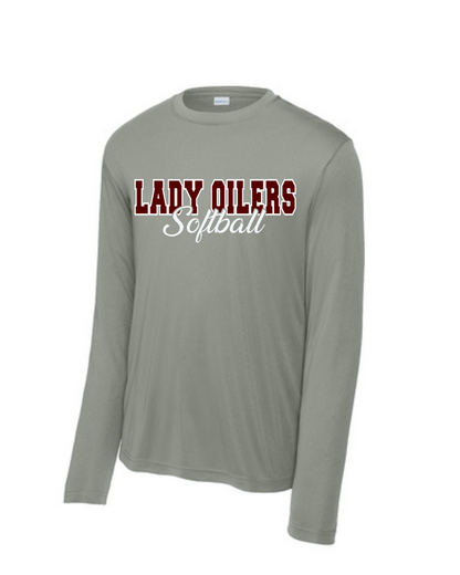 PHS Softball- Lady Oilers  Softball Long sleeve Performance Tee