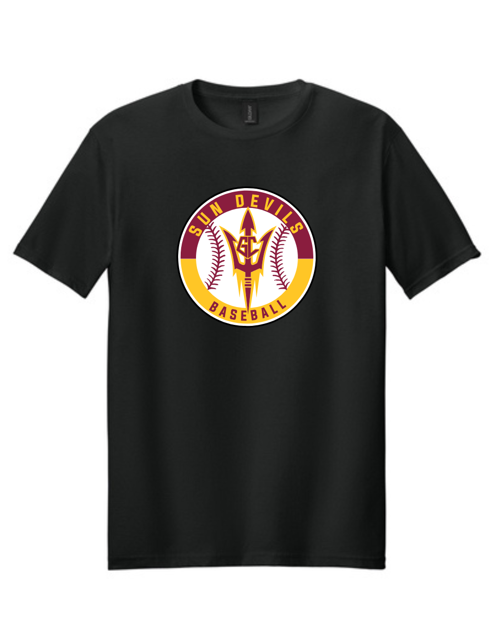 GC Sun Devils Baseball-  Sun Devils Circle Logo Short Sleeve Cotton Tee