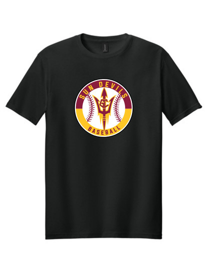 GC Sun Devils Baseball-  Sun Devils Circle Logo Short Sleeve Cotton Tee