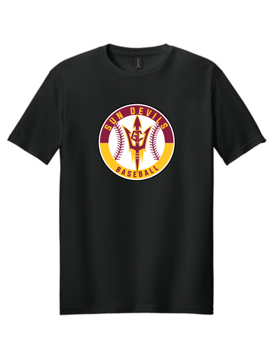 GC Sun Devils Baseball-  Sun Devils Circle Logo Short Sleeve Cotton Tee