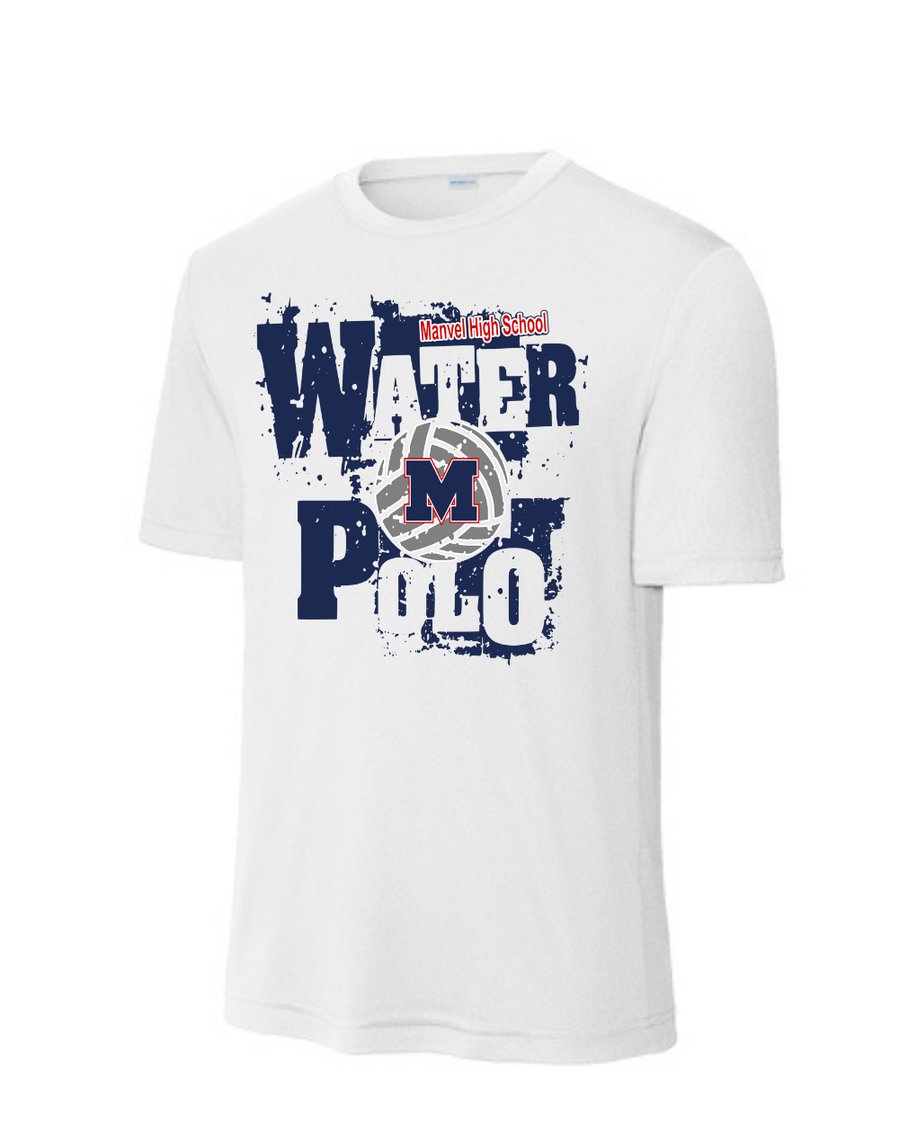 Manvel Water Polo-  Manvel Water Polo Sleeve Performance Tee