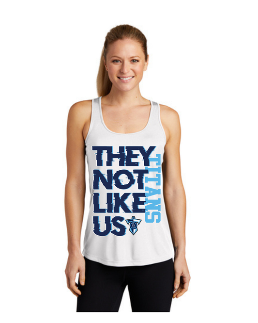 Shadow Creek Titans-TNLU Titans- Ladies Racerback Tanktop-Navy