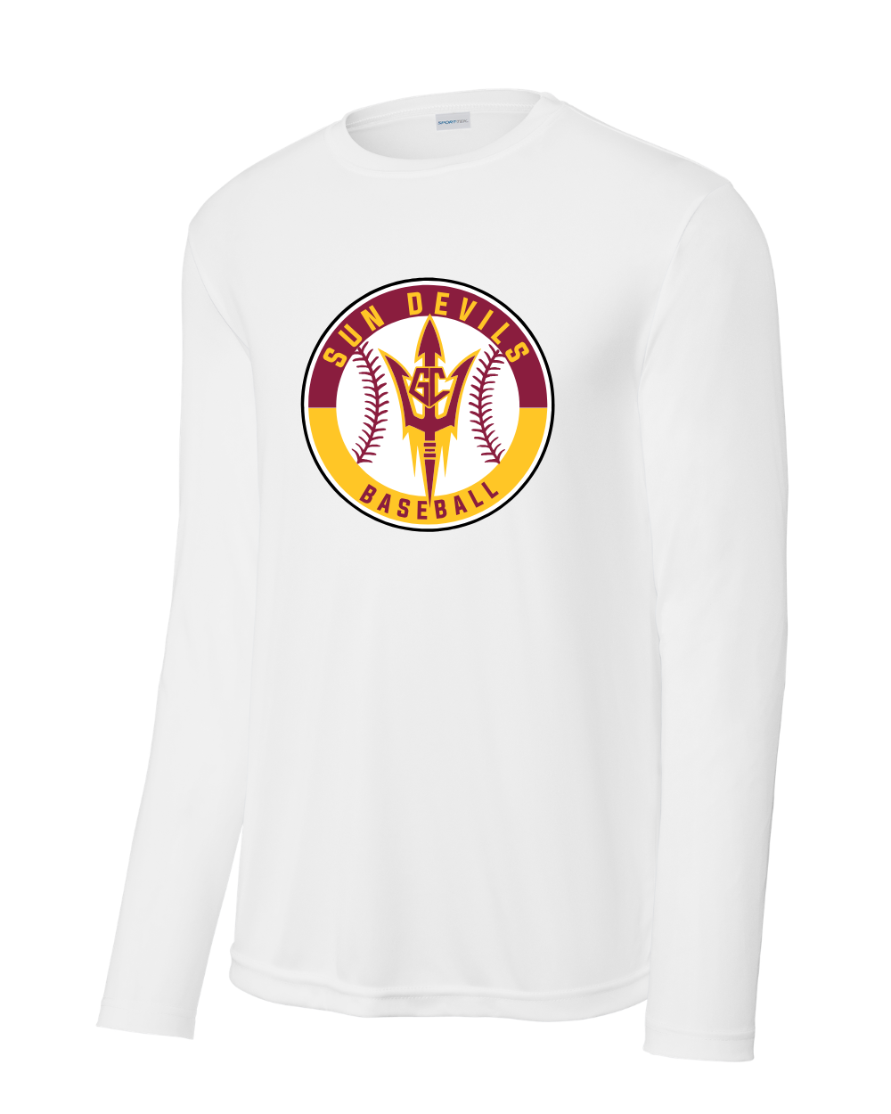 GC Sundevils Baseball- GC Sundevils Circle Logo Long Sleeve  Performance Tee