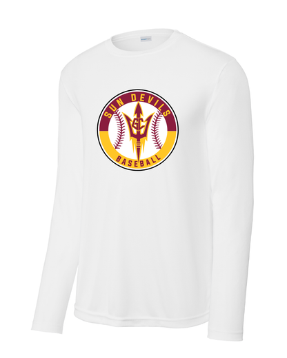 GC Sundevils Baseball- GC Sundevils Circle Logo Long Sleeve  Performance Tee