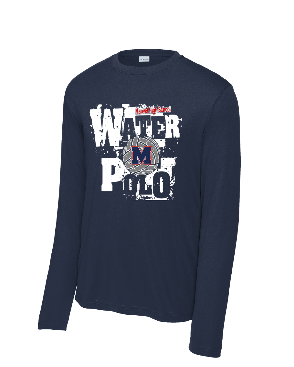 Manvel Water Polo- Manvel Water Polo Long Sleeve Performance Tee