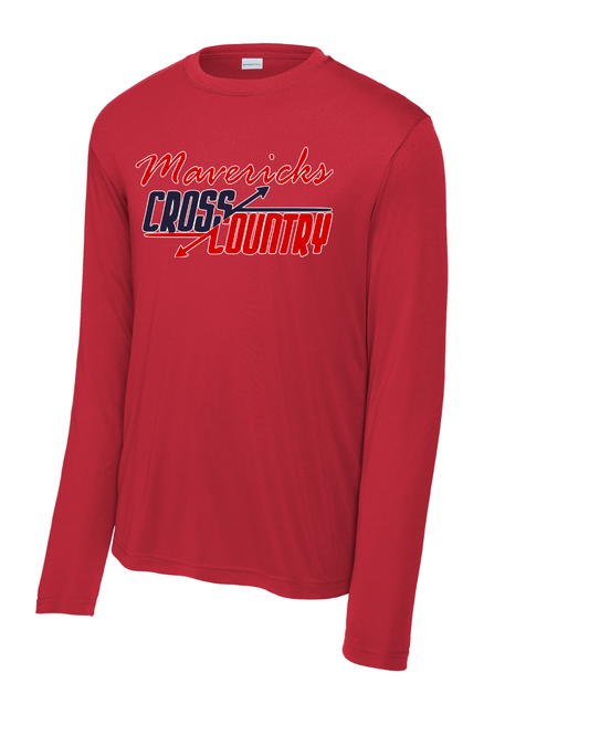 Manvel Cross Country- Mavericks Cross Country  Long Sleeve Performance Tee