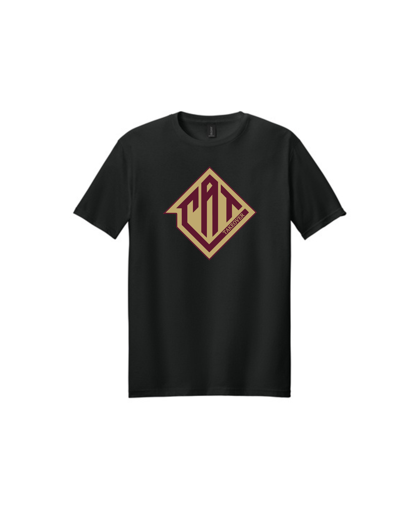 Cat Takeover - CAT Gold & Maroon Logo Cotton Tee Shirt