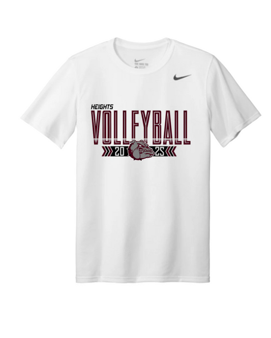 Heights Volleyball- Nike Legend Performance Tee- White