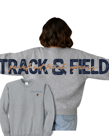 PTX- Pearland Track Xpress Oversized print Crewneck
