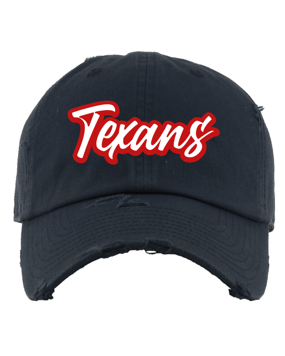 Pearland Texans - Embroidered Navy Distressed Dad Hat