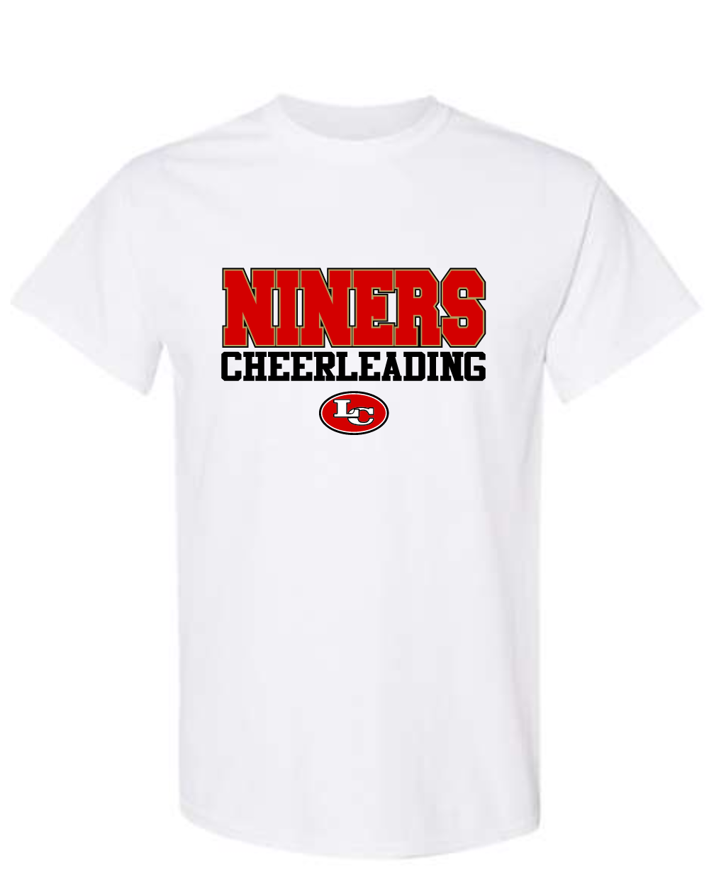 League City 49ers- Niners Cheer Cotton Blend Tee- white