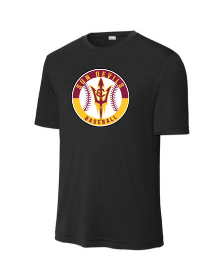 GC Sundevils Baseball- GC Sundevils Circle Logo Short Sleeve  Performance Tee