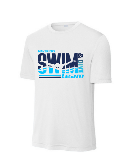 Manvel Swim & Dive-  Mavericks Swim & Dive Short Sleeve Performance Tee