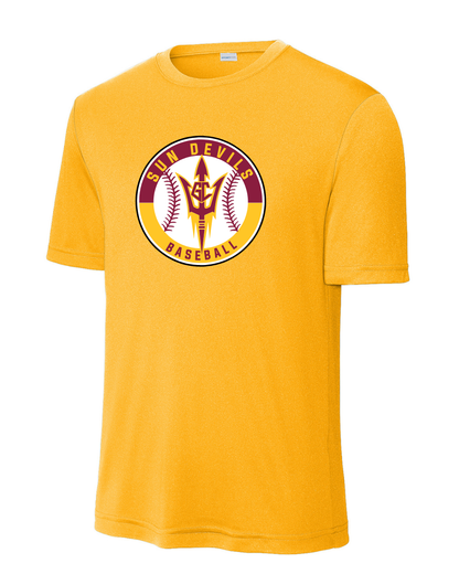 GC Sundevils Baseball- GC Sundevils Circle Logo Short Sleeve  Performance Tee