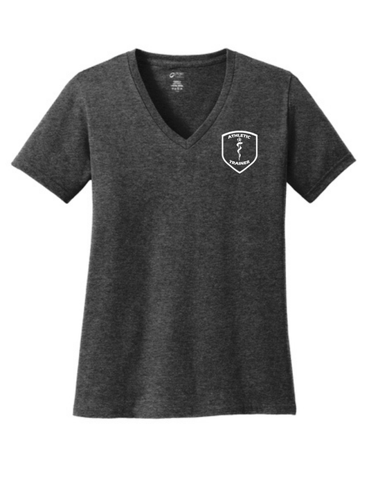 Manvel Sports Medicine - Athletic Trainer Crest - Vneck Cotton Tee