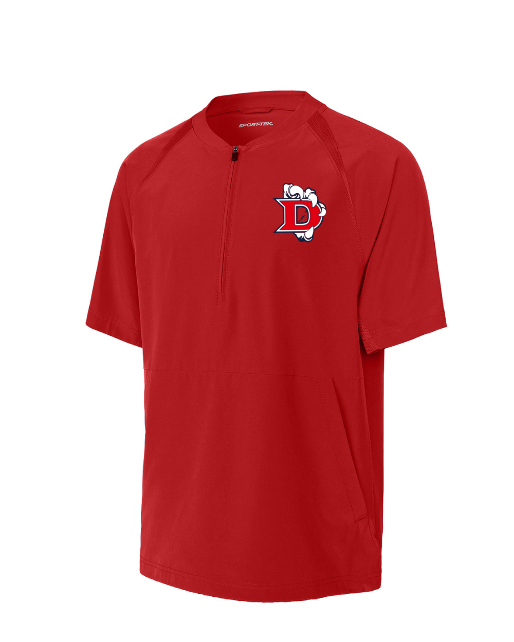 Dawson Baseball - EMBROIDERED Claw Logo Short Sleeve Pullover Jacket- Red
