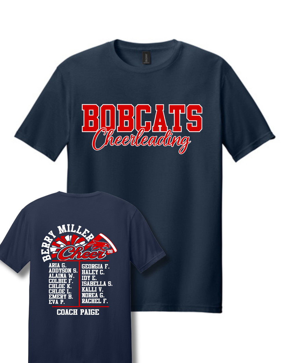 Berry Miller Cheer- Bobcats Cheerleading 2026 Cotton Tee