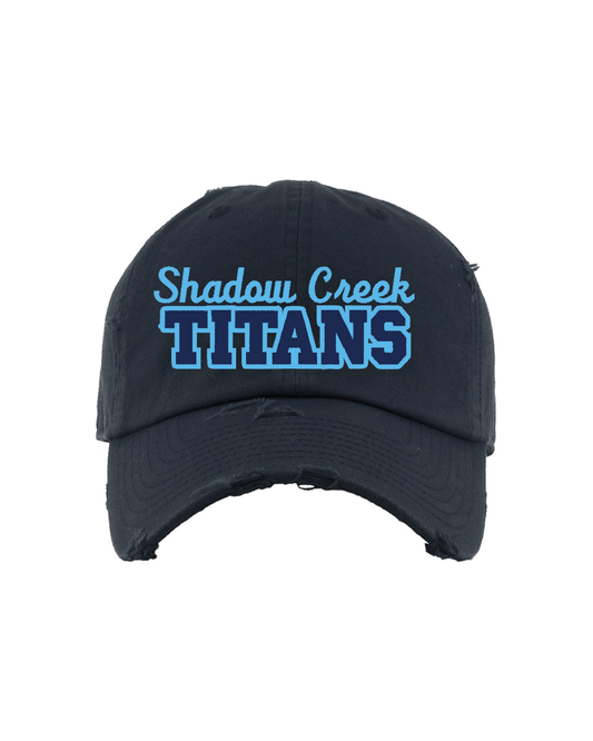 Shadow Creek Titans- Embroidered Shadow Creek Titans Distressed Cap