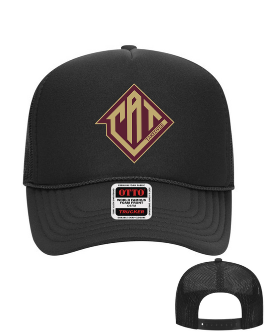 Cat Takeover - Black/Black Foam Trucker Hat