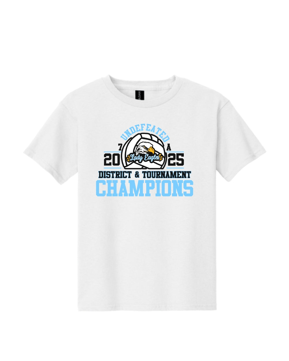 McNair Volleyball - 7A Undefeated District & Tournament Champions Cotton Tee Shirt