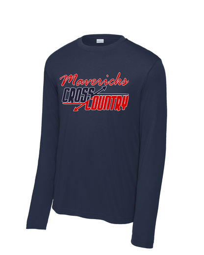Manvel Cross Country- Mavericks Cross Country  Long Sleeve Performance Tee