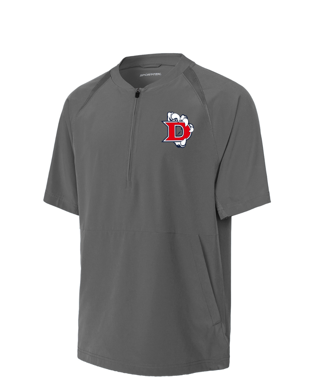 Dawson Baseball - EMBROIDERED Claw Logo Short Sleeve Pullover Jacket- Red