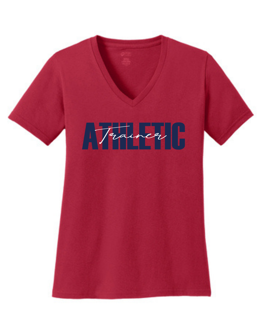 Manvel Sports Medicine - Cursive Athletic Medicine - Vneck Cotton Tee