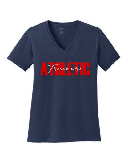 Manvel Sports Medicine - Cursive Athletic Medicine - Vneck Cotton Tee