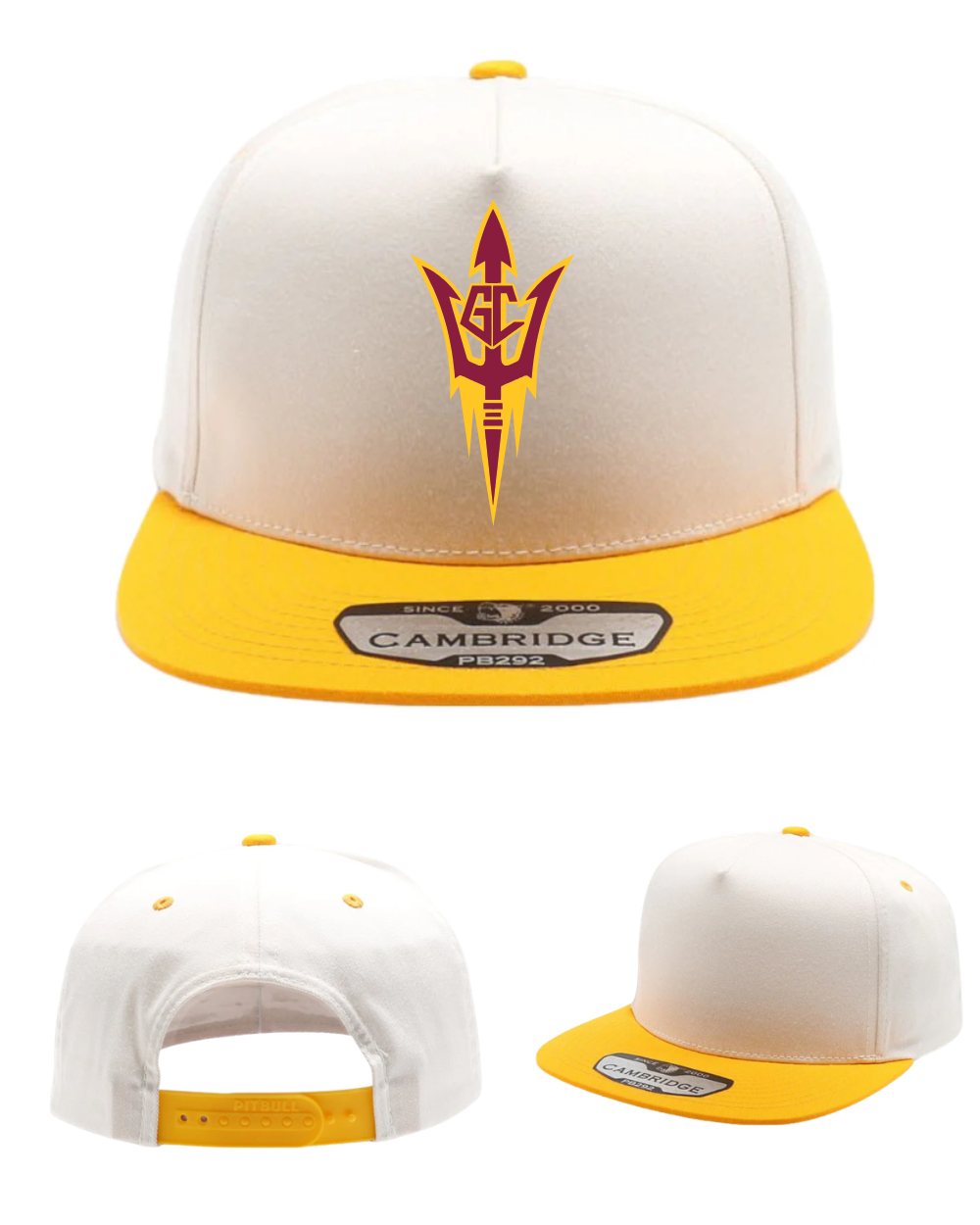 GC Sun Devils Baseball -Embroidered Logo  Two Tone Five Panel Hat