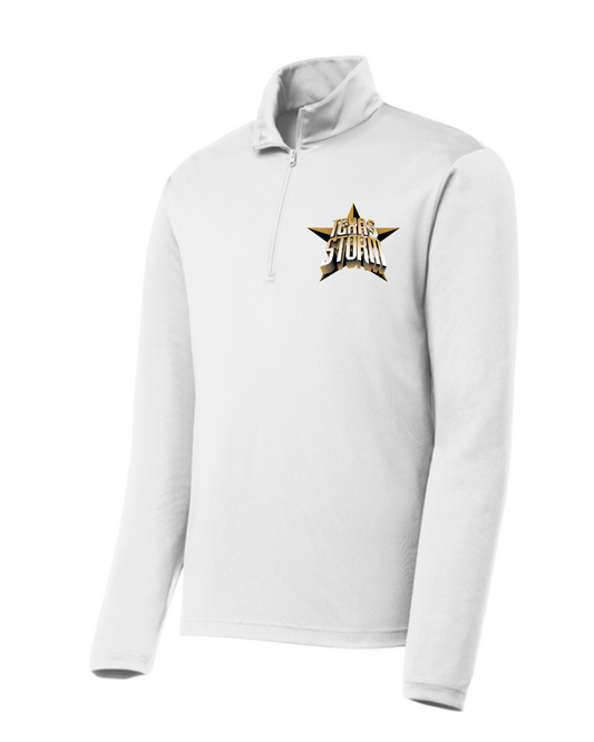 Texas Storm- Quarter Zip Performance Pullover-White