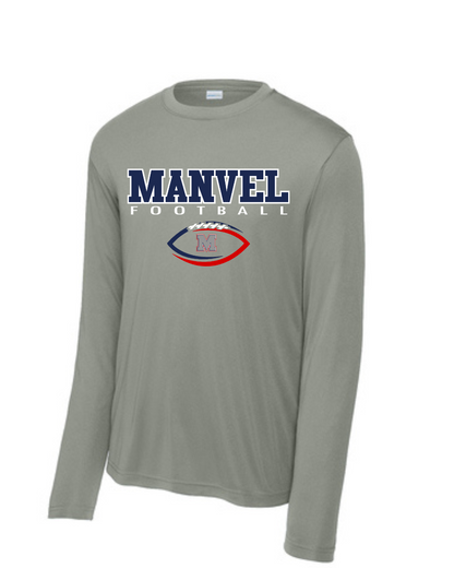 Manvel Football-  Manvel  Football Long Sleeve Performance Tee