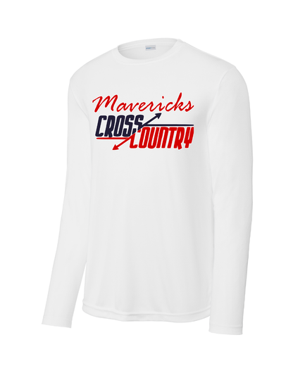 Manvel Cross Country- Mavericks Cross Country  Long Sleeve Performance Tee