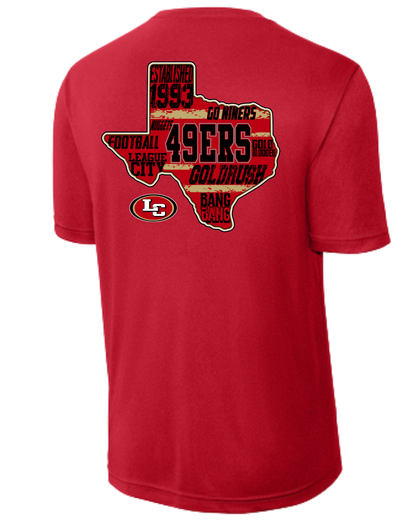 League City 49ers-49Ers- Performance Tee- Red