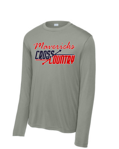 Manvel Cross Country- Mavericks Cross Country  Long Sleeve Performance Tee