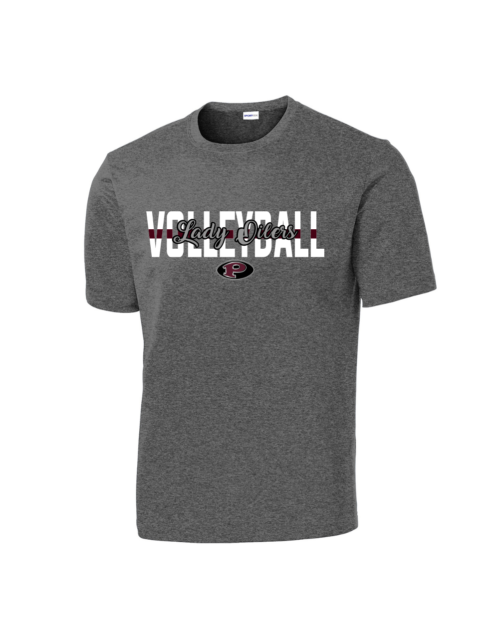 PHS Volleyball- Lady Oilers Volleyball Performance Tee - Grey Concrete Heather