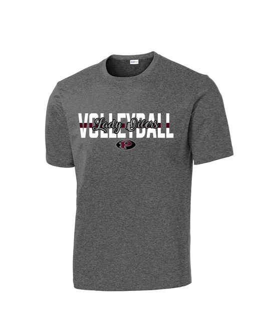 PHS Volleyball- Lady Oilers Volleyball Performance Tee - Grey Concrete Heather