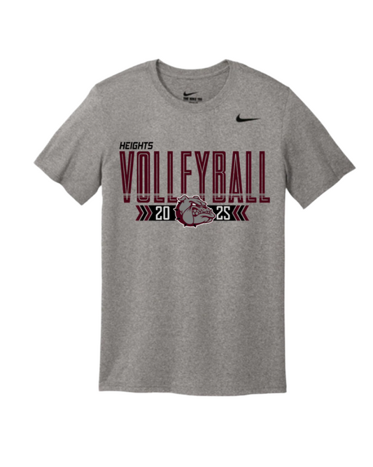 Heights Volleyball- Nike Legend Performance Tee- Carbon Heather